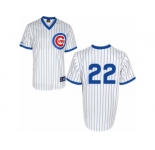 Men's Majestic Chicago Cubs #22 Jason Heyward Replica White 1988 Turn Back The Clock Cool Base MLB Jersey