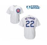 Men's Majestic Chicago Cubs #22 Jason Heyward Replica White Home Cool Base MLB Jersey