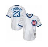 Men's Majestic Chicago Cubs #23 Ryne Sandberg Authentic White Home Cooperstown MLB Jersey