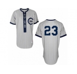 Men's Majestic Chicago Cubs #23 Ryne Sandberg Replica White 1909 Turn Back The Clock MLB Jersey