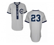 Men's Majestic Chicago Cubs #23 Ryne Sandberg Replica White 1909 Turn Back The Clock MLB Jersey