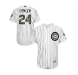 Men's Majestic Chicago Cubs #24 Dexter Fowler Authentic White 2016 Memorial Day Fashion Flex Base MLB Jersey