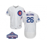 Men's Majestic Chicago Cubs #26 Billy Williams White 2016 World Series Champions Flexbase Authentic Collection MLB Jersey