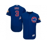 Men's Majestic Chicago Cubs #3 David Ross Royal Blue Alternate Flexbase Authentic Collection MLB Jersey