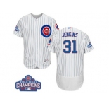 Men's Majestic Chicago Cubs #31 Fergie Jenkins White 2016 World Series Champions Flexbase Authentic Collection MLB Jersey