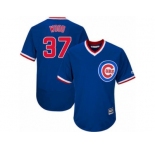 Men's Majestic Chicago Cubs #37 Travis Wood Replica Royal Blue Cooperstown Cool Base MLB Jersey