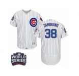 Men's Majestic Chicago Cubs #38 Carlos Zambrano White 2016 World Series Bound Flexbase Authentic Collection MLB Jersey