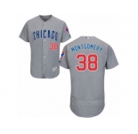 Men's Majestic Chicago Cubs #38 Mike Montgomery Grey Road Flexbase Authentic Collection MLB Jersey