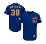 Men's Majestic Chicago Cubs #38 Mike Montgomery Royal Blue 2017 Gold Champion Flexbase Authentic Collection MLB Jersey