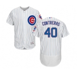 Men's Majestic Chicago Cubs #40 Willson Contreras White Home Flexbase Authentic Collection MLB Jersey