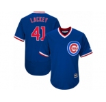 Men's Majestic Chicago Cubs #41 John Lackey Replica Royal Blue Cooperstown Cool Base MLB Jersey