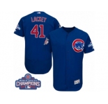 Men's Majestic Chicago Cubs #41 John Lackey Royal Blue 2016 World Series Champions Flexbase Authentic Collection MLB Jersey