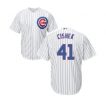 Men's Majestic Chicago Cubs #41 Steve Cishek Replica White Home Cool Base MLB Jersey
