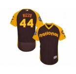 Men's Majestic Chicago Cubs #44 Anthony Rizzo Brown 2016 All-Star National League BP Authentic Collection Flex Base MLB Jersey