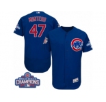 Men's Majestic Chicago Cubs #47 Miguel Montero Royal Blue 2016 World Series Champions Flexbase Authentic Collection MLB Jersey