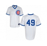 Men's Majestic Chicago Cubs #49 Jake Arrieta Replica White 1988 Turn Back The Clock Cool Base MLB Jersey