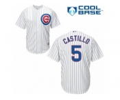Men's Majestic Chicago Cubs #5 Welington Castillo Authentic White Home Cool Base MLB Jersey