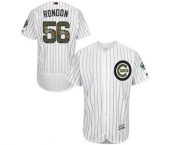 Men's Majestic Chicago Cubs #56 Hector Rondon Authentic White 2016 Memorial Day Fashion Flex Base MLB Jersey