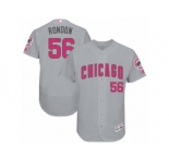 Men's Majestic Chicago Cubs #56 Hector Rondon Grey Mother's Day Flexbase Authentic Collection MLB Jersey