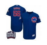 Men's Majestic Chicago Cubs #56 Hector Rondon Royal Blue 2016 World Series Bound Flexbase Authentic Collection MLB Jersey