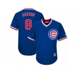 Men's Majestic Chicago Cubs #8 Andre Dawson Replica Royal Blue Cooperstown Cool Base MLB Jersey