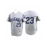 Men's Mitchell and Ness Chicago Cubs #23 Ryne Sandberg Replica Grey 1969 Throwback MLB Jersey