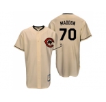 Mitchell And Ness Chicago Cubs #70 Joe Maddon Cream Throwback Stitched MLB Jersey