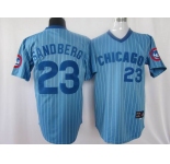 mlb chicago cubs #23 sandberg m&n blue(white strip)