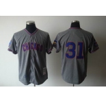 mlb chicago cubs #31 maddux m&n grey