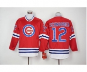 mlb jerseys chicago cubs #12 kyle schwarber red long sleeve