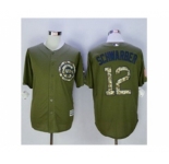 mlb jerseys chicago cubs #12 schwarber green[schwarber]