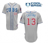 mlb jerseys chicago cubs #13 castro grey[2014 new]