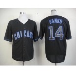 mlb jerseys chicago cubs #14 banks black[fashion]