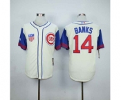 mlb jerseys chicago cubs #14 banks white[2015 new]