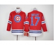 mlb jerseys chicago cubs #17 kris bryant red long sleeve