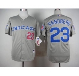 mlb jerseys chicago cubs #23 sandberg grey[m&n 1990]