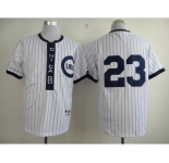 mlb jerseys chicago cubs #23 sandberg white[blue stripe][2013 new]