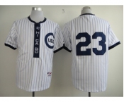 mlb jerseys chicago cubs #23 sandberg white[blue stripe][2013 new]