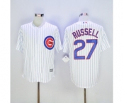 mlb jerseys chicago cubs #27 addison russell white(blue strip)