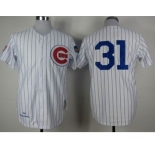 mlb jerseys chicago cubs #31 maddux white(blue strip)[1969 m&n]