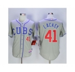 mlb jerseys chicago cubs #41 john lackey grey[lackey]