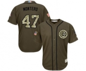 mlb jerseys chicago cubs #47 miguel montero green salute to service