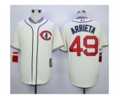 mlb jerseys chicago cubs #49 arrieta cream
