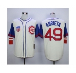 mlb jerseys chicago cubs #49 arrieta white[2015 new]