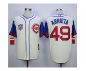 mlb jerseys chicago cubs #49 arrieta white[2015 new]