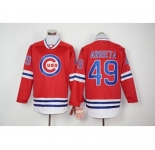 mlb jerseys chicago cubs #49 jake arrieta red long sleeve