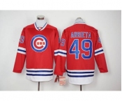 mlb jerseys chicago cubs #49 jake arrieta red long sleeve