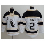 Chicago White Sox #2 Nellie Fox White Sawyer Hooded Sweatshirt Baseball Hoodie