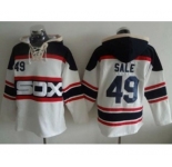 Chicago White Sox #49 Chris Sale White Sawyer Hooded Sweatshirt Alternate Home MLB Hoodie