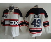 Chicago White Sox #49 Chris Sale White Sawyer Hooded Sweatshirt Alternate Home MLB Hoodie